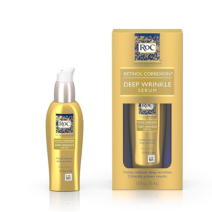 RoC Retinol Correxion Deep Wrinkle Facial Serum, Anti-Wrinkle Treatment Made with Retinol, 1 fl. oz