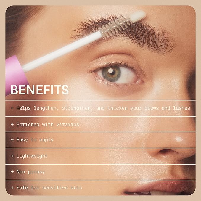 The Skinny Confidential Brow Peptide Serum for Eyebrow & Eyelash Growth - Lengthen, Strengthen & Thicken Brows & Lashes for Fuller, Thicker & Healthier Results - Lightweight, Non-Greasy Formula