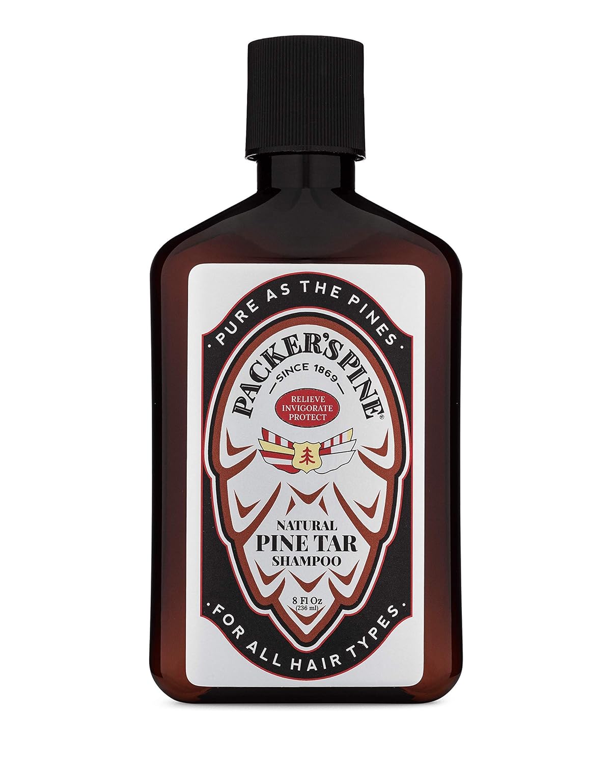 Packer's Pine Tar Shampoo | USA Made With All Natural Active Ingredients | Shampoo for Dry and Itchy Scalp | Paraben and Sulfate Free (Pack of 1)