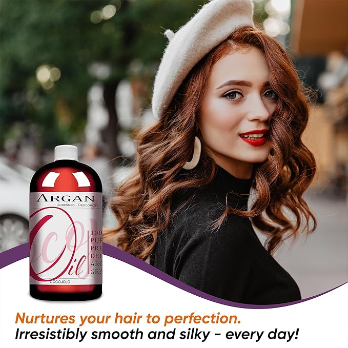 Dr Joe Lab Argan Nut Oil Deodorized 16 oz Pure Natural Moroccan Unrefined Unscented Cold Pressed Virgin - for Hair Skin Body Nail Beard - Marrakesh Oil - Packaging May Vary