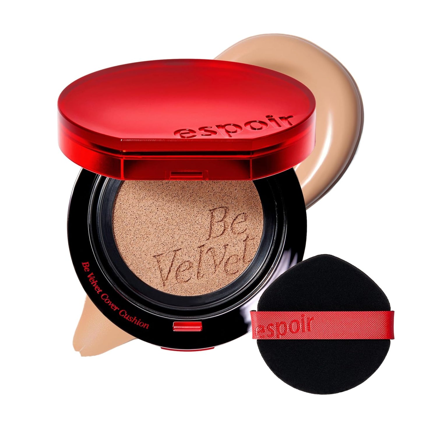 espoir [NEW] Be Velvet Cushion Foundation | Quick and Easy Coverage with Long-lasting Color by Zero Oxidation (#27 Oat, 0.46 Ounce (Pack of 1))