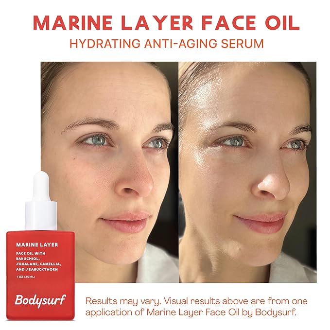 Anti Aging Face Oil - Natural Squalane, Bakuchiol, Seabuckthorn & Camellia Blend, Organic Ingredients, Non-Clogging Hydration, Fast Absorption, Non-Greasy & Lightweight for Men, Women - 1 oz