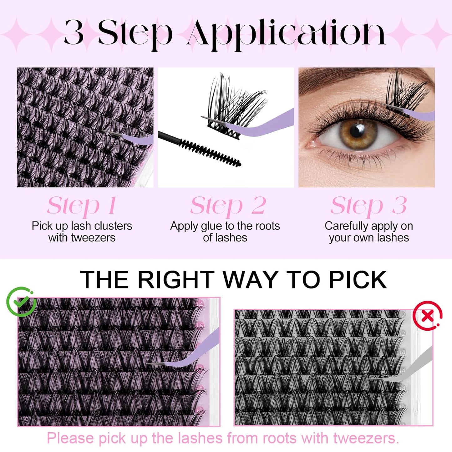 Individual Lashes DIY Matte Black Lashes Cluster Nature Eyelash Extensions Cluster Eyelashes,LC02,10-18mm