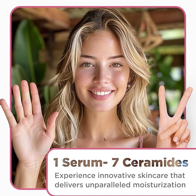Advanced Ceramide Serum - Hydrating - Also Contains Vitamin C, Niacinamide - Ceramide Moisturizer - 1 Fl Oz - Pack of 2