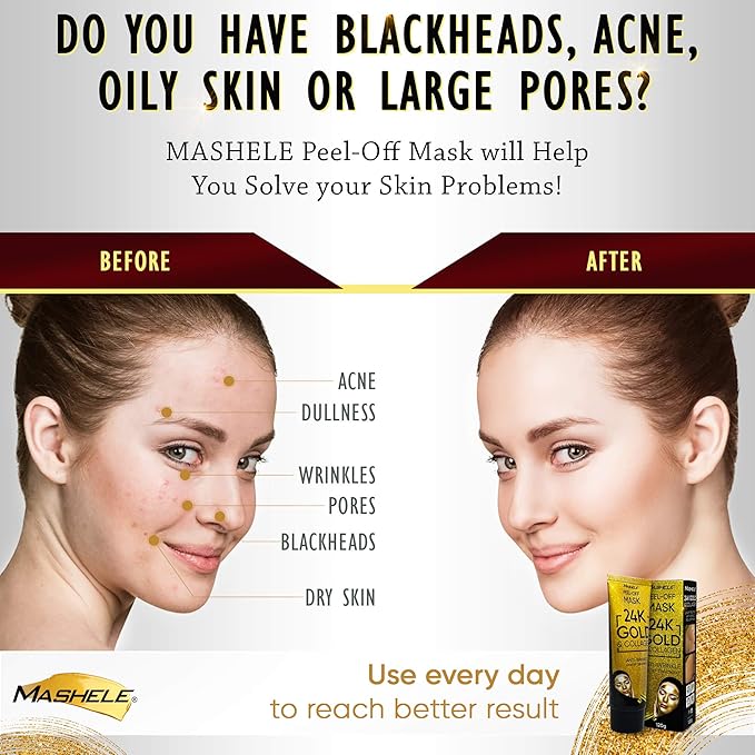 24K Gold Firming Peel Off Face Mask- Anti Aging, Lifting (1PC)