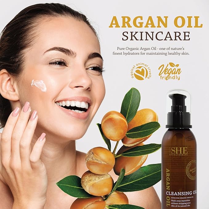 SHE Aromatherapy Argan Oil Night Cream 1.69fl oz - Nourishing and Hydrating, Smooths, Soothes and Softens, Organic Argan Oil, Vitamin E. Australian Made.