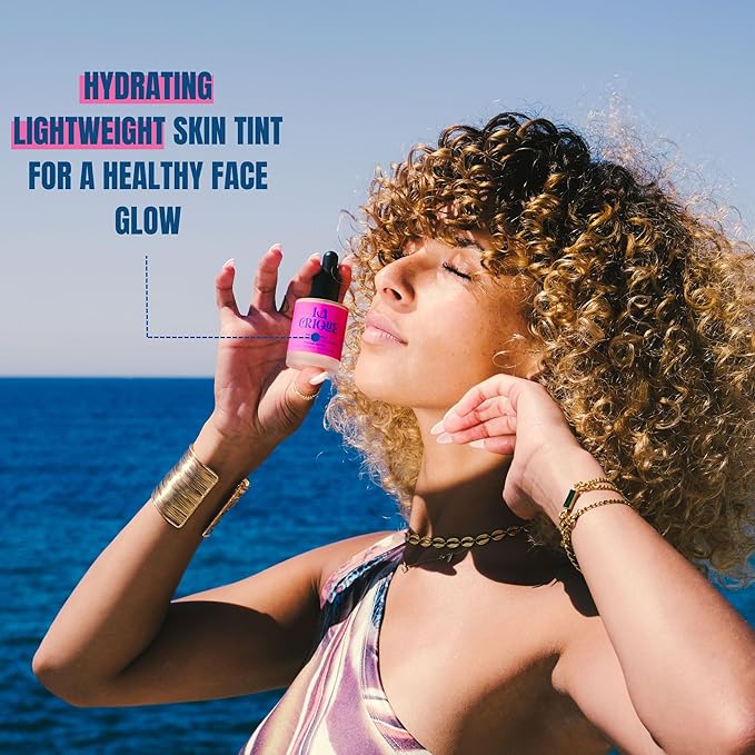 Tinted Serum - Hydrating Face Serum with Hyaluronic Acid - Skin Tint - Lightweight Foundation for Skin Glow - 99% Natural Ingredients - Vegan Makeup & Skincare - 1.0 Fl Oz – 03 Medium