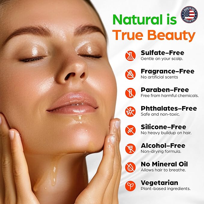 Organic Castor Oil For Face Moisturizer, Eyes, Eyelashes, Eyebrows, Wrinkles with Jojoba, Rosehip, Grapeseed, Squalane, Palmarosa, Bergamot and Vitamin E for Sensitive Skin, Men & Women 2oz