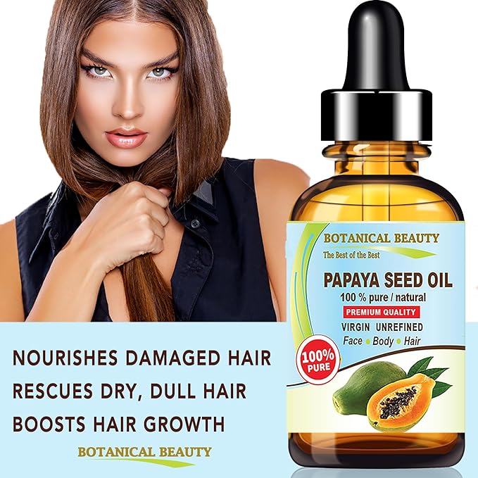 Botanical Beauty PAPAYA SEED OIL WILD GROWTH 100% Pure Natural Virgin Unrefined Undiluted Cold Pressed Carrier Oil for Face, Skin, Hair, Lip, Nails 4 Fl. oz. - 120 ml