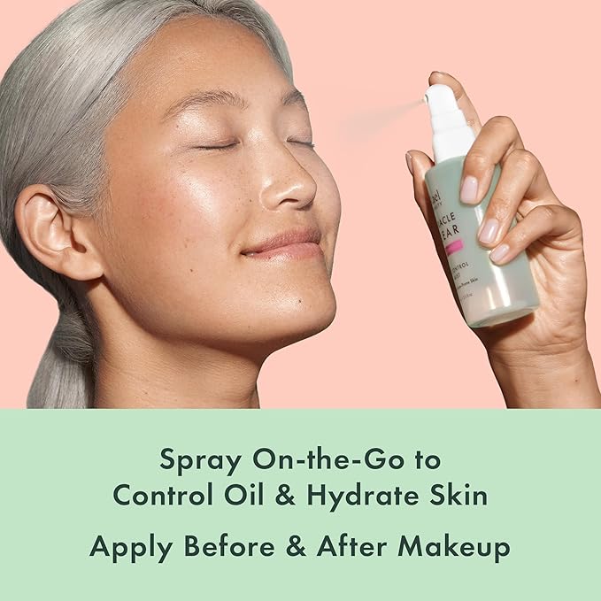 Rael Face Mist, Miracle Clear Hydrating Facial Spray, Pore Control for Acne Prone & Oil with Succinic Acid, Residue Free, Vegan, Korean Skin Care (2.5 fl oz)