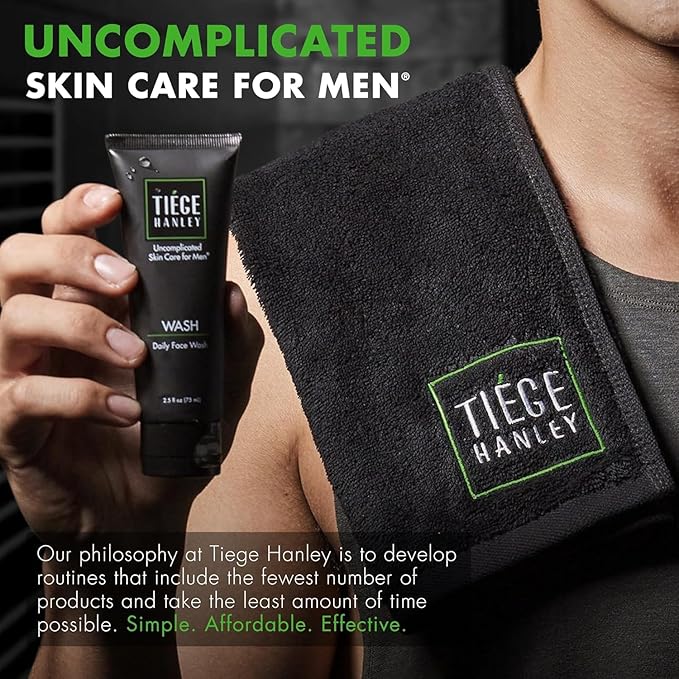 Tiege Hanley Men’s Basic Skin Care Set – Hydrating Face Wash & Daily Moisturizer with SPF 20 – Basic Facial Kit for Men – Sensitive Skin Safe, Lightweight & Non-Greasy - Easy and simple skincare