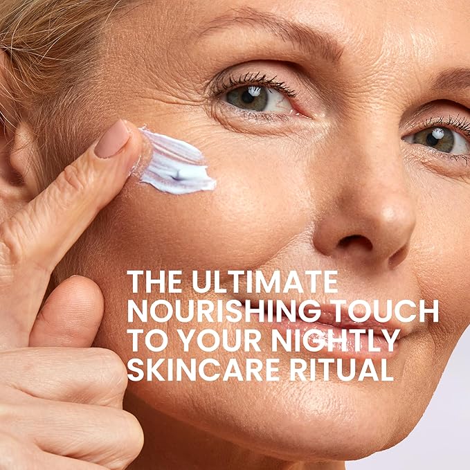 THENA Overnight Recovery Cream Anti Aging Night Cream Natural & Organic Skin Care With Regenerating Collagen Night Face Moisturizer For Women & Men