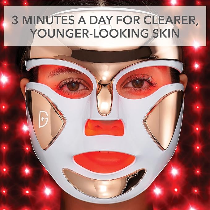 Dr. Dennis Gross DRx SpectraLite FaceWare Pro – LED Face Mask for Anti-Aging, Acne Treatment, and Skin Rejuvenation with Dual Red & Blue Light Therapy