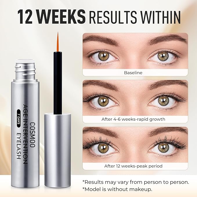 Eyelash Growth Serum, Lash Enhancing Serum with Advanced Formula to Boost Longer Fuller and Thicker Luscious Lashes, Non-Irritating Eyelashes