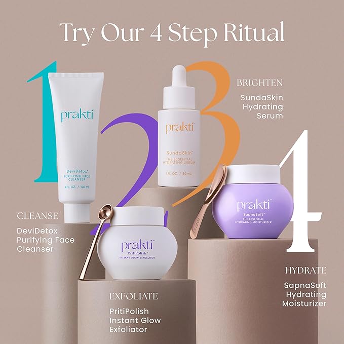 Prakti SundaSkin Essential Hydrating Serum with Snow Mushroom, Licorice Root & Niacinamide, Visibly Plumps, Smooths & Evens Skin Tone, 1 fl oz