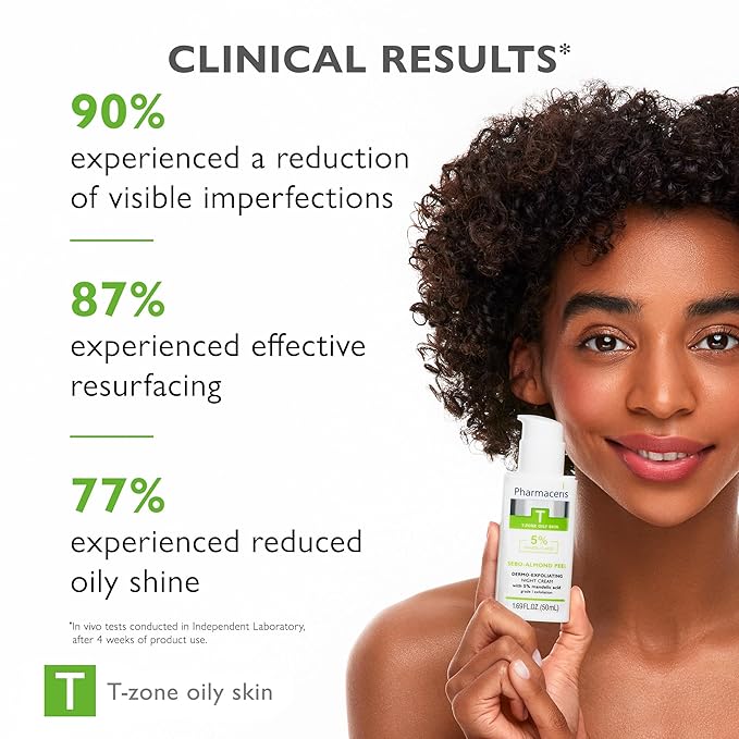 SEBO-ALMOND PEEL Dermo Exfoliating Night Cream with 5% Mandelic Acid, Face Moisturizer, Helps Reduce the Visibility of Imperfections, Blemishes and Shine, Evens Skin Tone, 1.69 fl. oz