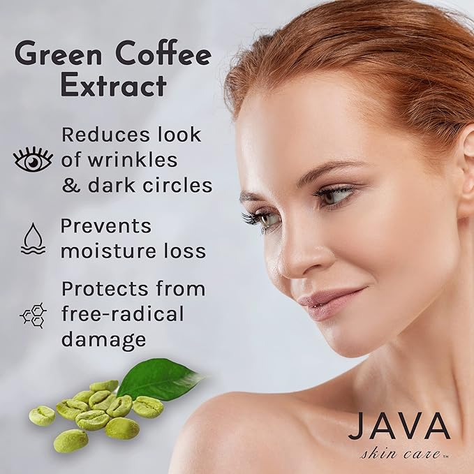 Antioxidant Rich Caffeine Eye Illuminating Serum, Organic Plant-Based Ingredients, Light Delicate Formula Quickly Absorbs Into Skin to Reduce Puffiness, Restore Elasticity, Moisturize