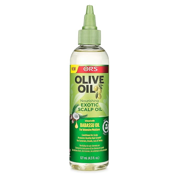 ORS Olive Oil Exotic Scalp Oil 4.3oz, Moisture Restore Creamy Aloe Shampoo, Strengthen & Nourish Replenishing Conditioner