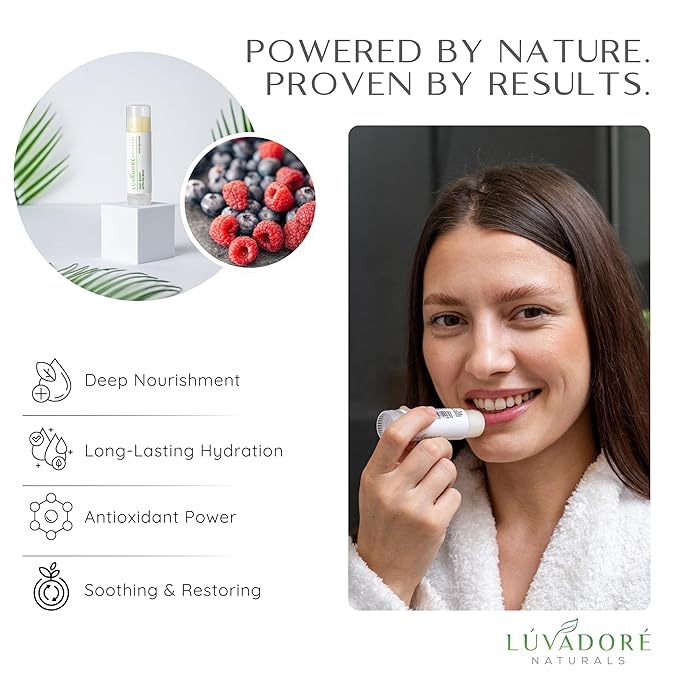 Ultra Big Lip Balm Stick VERY BERRY – Natural Waterproof Lip Moisturizer for Dry, Chapped Lips – Nourishing and Hydrating Formula – Enriched with Beeswax, Shea Butter