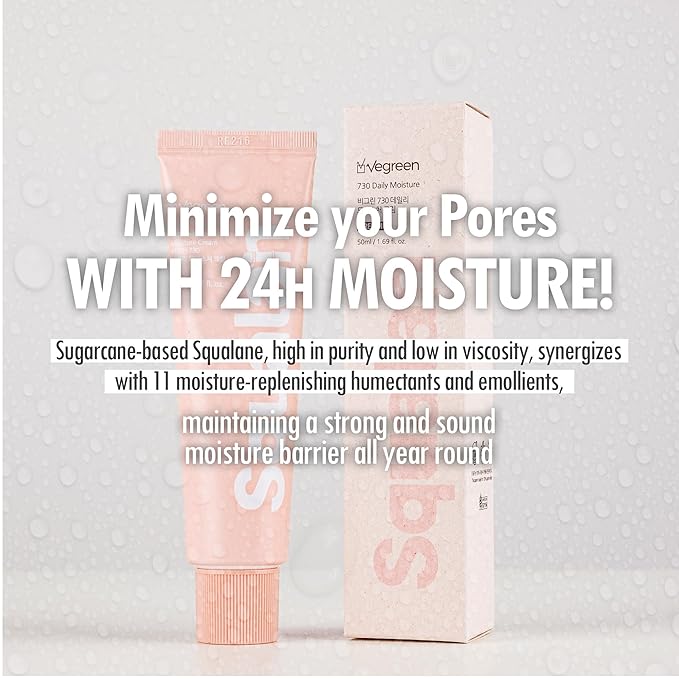 VEGREEN Daily Face Moisturizer Cream Enriched w/Squalane | Lightweight & Hydrating Face Moisturizer for Dry Skin & Combination | Age-Defying Intensive Care Facial Moisturizer Skin Cream 1.69 fl oz