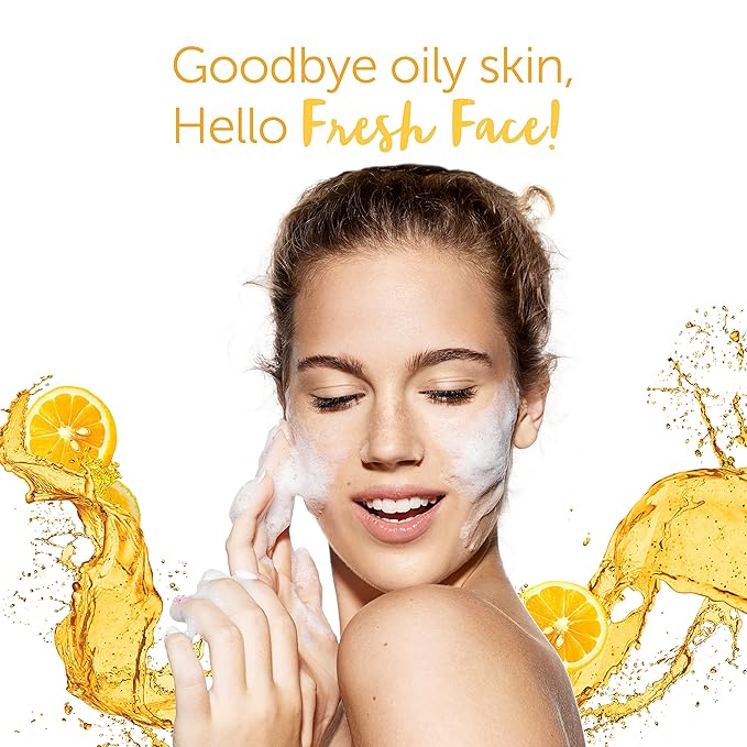 Himalaya Fresh Start Oil Clear Lemon Face Wash, Daily Facial Cleanser for Clean, Soft, Healthy-Looking, Hydrated Skin, Non-Drying for All Skin Types, 3.38 oz