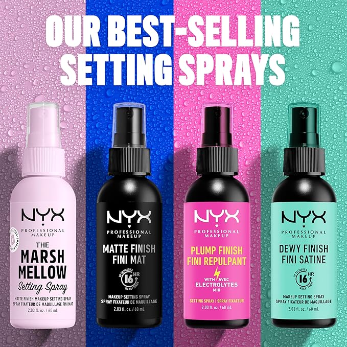 NYX PROFESSIONAL MAKEUP Makeup Setting Spray - Dewy Finish, Long-Lasting Face Mist for up to 16HR Wear, Vegan Formula