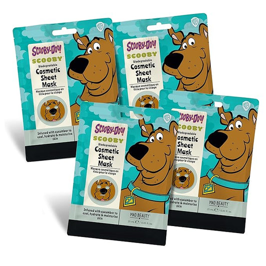 MAD Beauty Warner Scooby Doo Cosmetic Sheet Mask x 4
