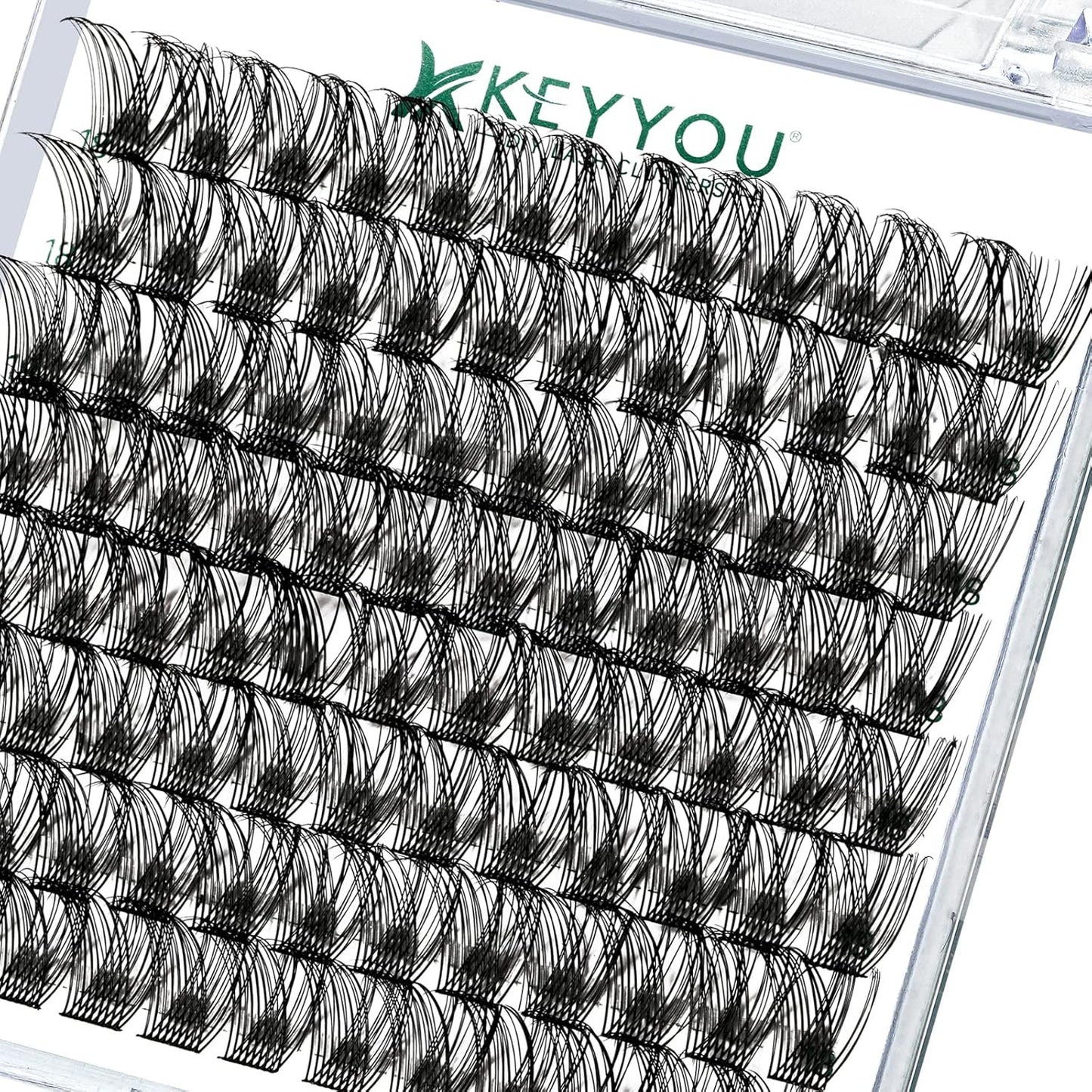 Lash Clusters,96 Pcs Cluster Lashes D Curl 14mm DIY Lash Extensions Eyelash Clusters,KEYYOU Volume Wispy Individual Lashes Soft&Comfortable Easy DIY at Home(Y13,D-14mm)