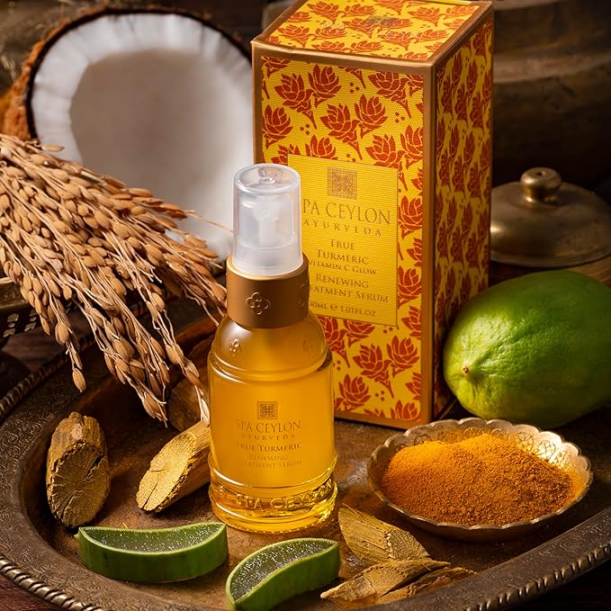 SPA CEYLON True Turmeric Vitamin C Glow Renewing Treatment Serum | Overnight Repair Treatment |Acne Treatment | Best for Normal to Dull Pigmented Skin