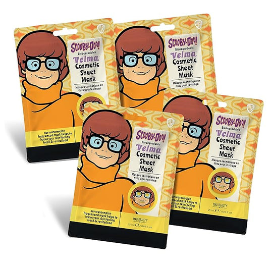 MAD Beauty Warner Scooby Doo Velma Cosmetic Sheet Mask x 4