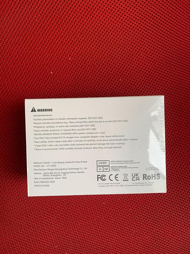 Facial Massager for Face and Neck, Red-Light-Therapy-for-Face and Neck, Face culpting Wand with 7 Color, at-Home Face Tool for Skin Care,Gifts for Women (Black)