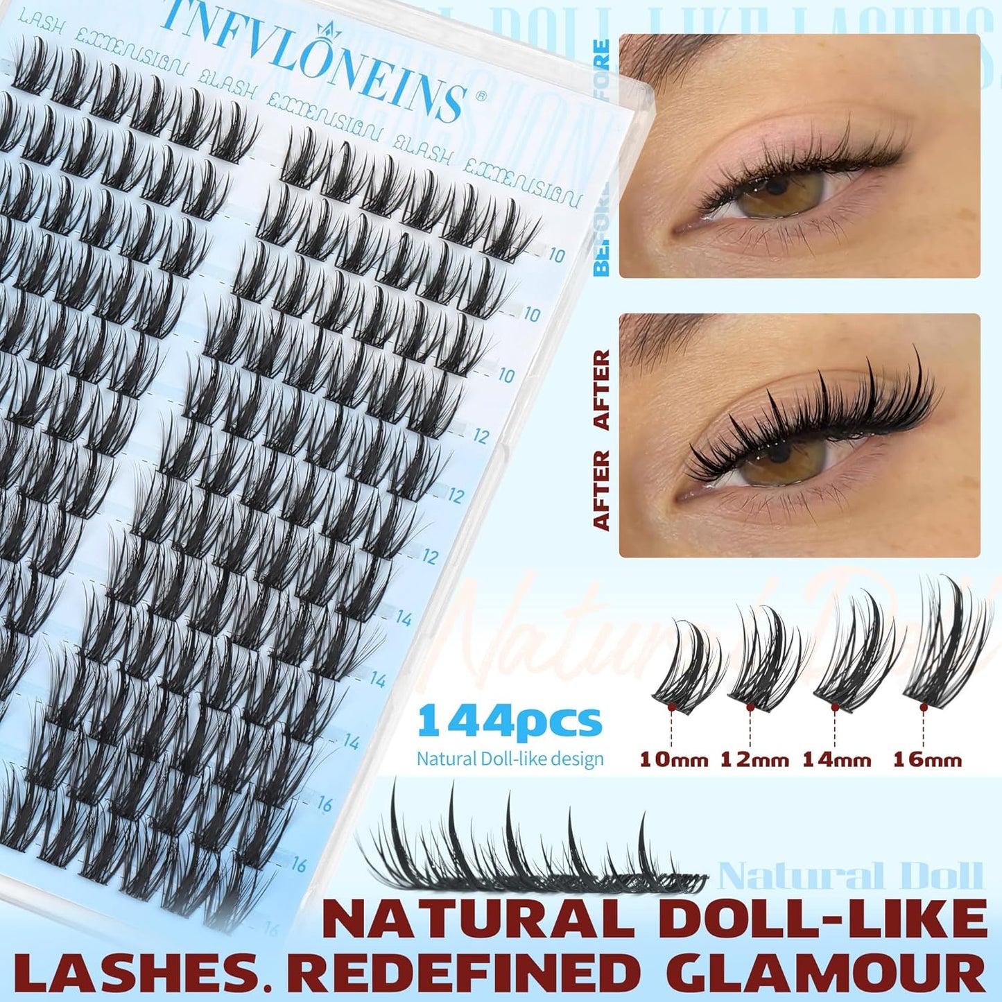 Fairy Lash Clusters Wispy Lashes Clusters Manga Cluster Eyelash Extensions Natural Eyelash Clusters with Spikes Anime Individual Lashes Extension DIY Eye Lash Cluster by TNFVLONEINS